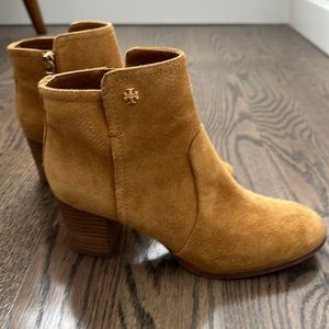 Tory Burch suede booties in beige size 7